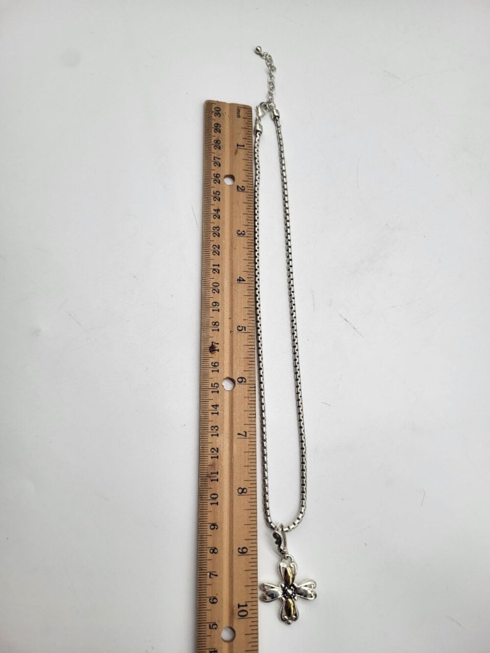 Premier Designs Deborah Silver Gold Tone Cross Pendant Necklace Religious - Picture 4 of 7
